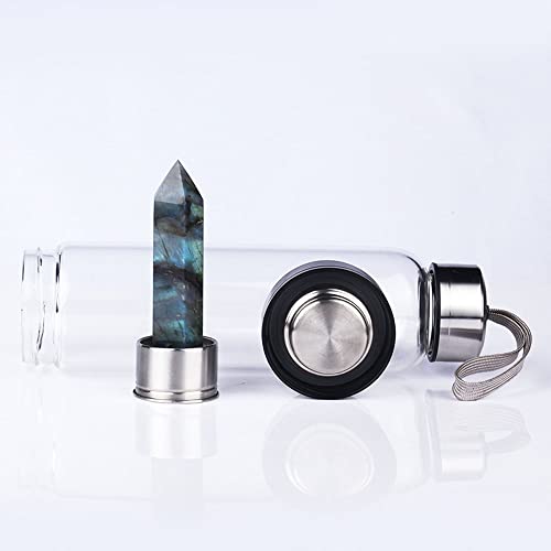 Énergie de guérison par bouteille d'eau cristal labradorite contre la fatigue