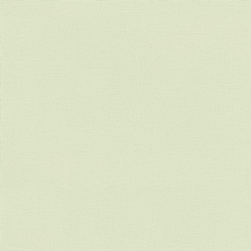 Papier peint intissé vert clair Rasch pour masquer les défauts du mur aspect lin