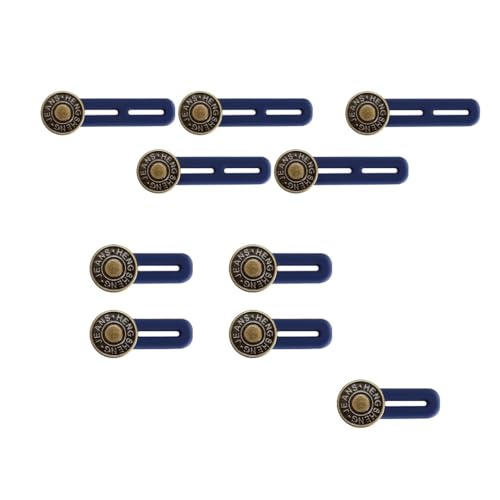 FMPXYYA 10 Stück Hosenbunderweiterung Knopf Verstellbare Hosenknopf Verlängerung für Männer und Frauen Hosenerweiterung Set für Jeans Hosen und Schwangerschaft 2 Größen Inklusive