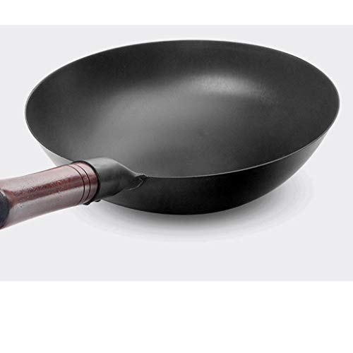 Wok tradicional de hierro fundido con mango de haya desmontable miniatura 6