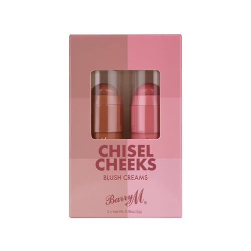 Barry M Chisel Cheeks Blush Creams, Shades Pink Blushed & Rosey, Blushed/Rosy, 10 g (Pack of 1)