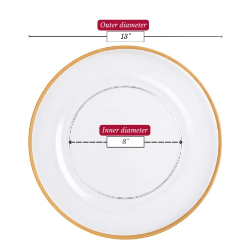 Plato cargador acrílico Alpine CVL con borde dorado miniatura 2