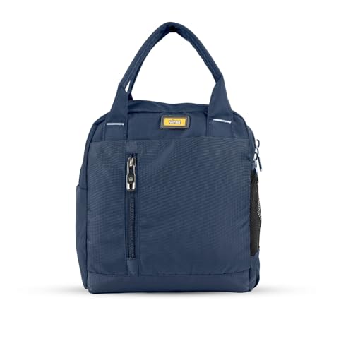 Image of FLUXY Lunch Bag for Men & Women | Waterproof, Leakproof Lunch Box Tote | Spacious Tiffin Bag for Office, School, Travel & Picnic (Blue)
