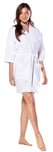 Turquaz 7063WHT-SM Lightweight Short Robes thumb #1