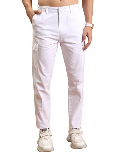 Image of Highlander Men's Tapered Fit | Cargo Trousers | Sleek & Functional | Utility Pockets | Trouser for Men | Men Trousers