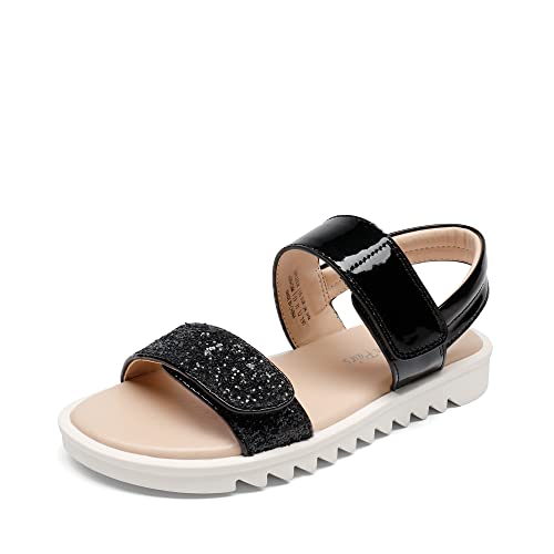 Image of DREAM PAIRS Girls Sandals Glitter Two Strapped Casual Open Toe Sandals Little Kid /Big Kid