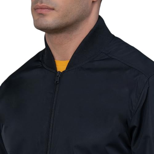 Image of Red Tape Men Polyester Baseball Collar Standard Length Jacket | Stylish, Cozy And Comfortable