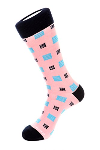 Men's Scattered Squares Size 8 to 12 Pink