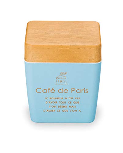 正和(Showa) 弁当箱 木目 BC ランチボックス トール Café de paris ブルー 2段 下段: 420ml上段: 230ml PARIS 日本製 77142