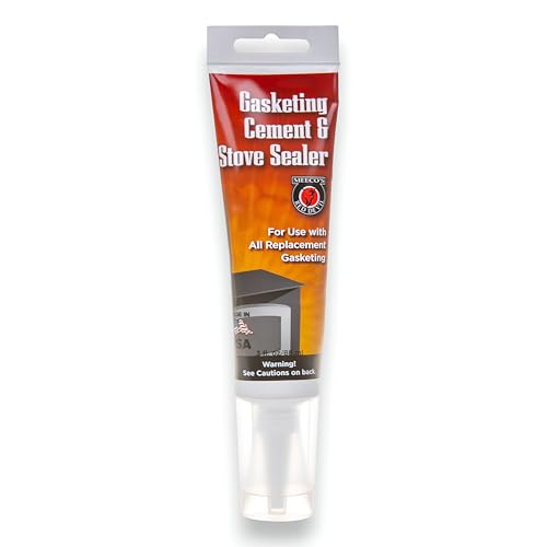 Meeco's Red Devil 110 Black Gasketing Cement & Stove Sealer - High-Temperature Adhesive for Replacement Gaskets (3 fl oz) - Made in The USA