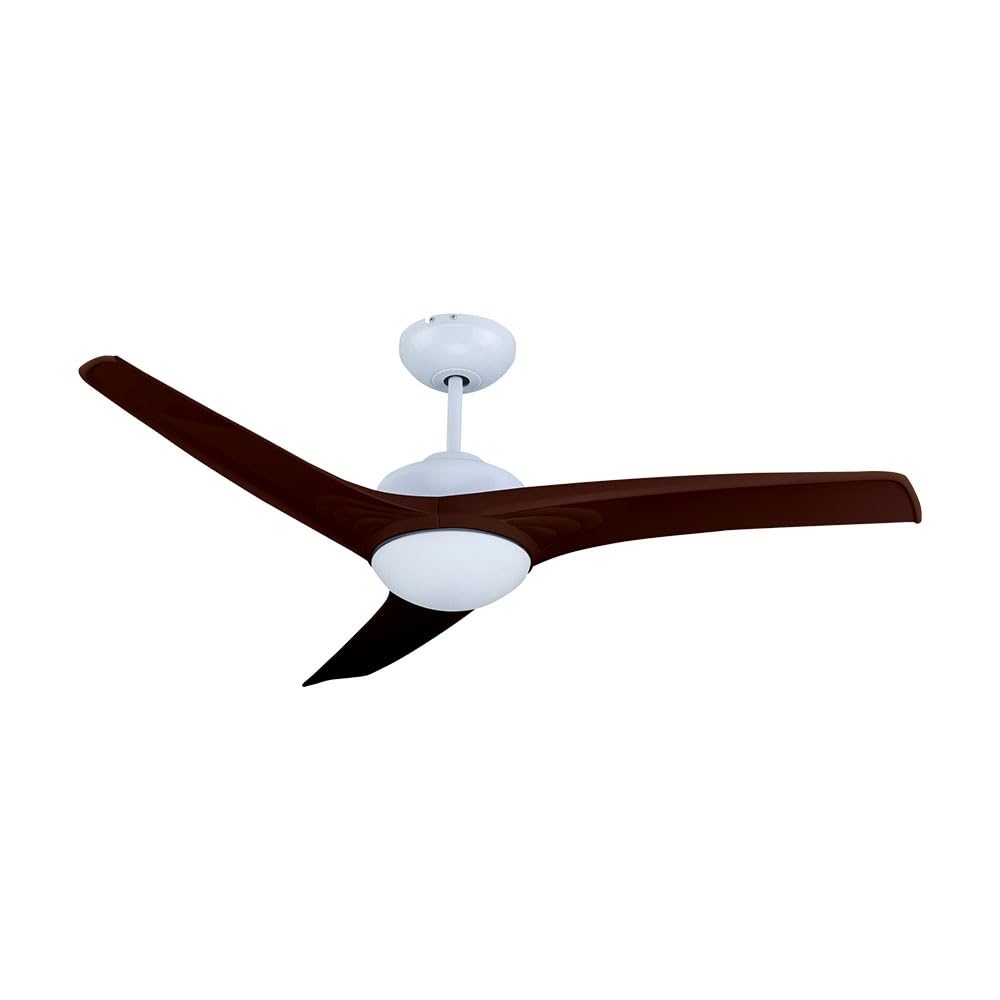 V-Tac Brown Ceiling Fan With Lamp (Remote Control) Modern & Minimalist Design, 3In1 Dimmable Colour Changing 30W Adjustable Wind Speeds Forward, Fan Lights For Bedroom And More (Brown), 3 Blades