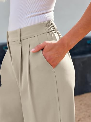 Image of LILLUSORY Womens Wide Leg Dress Work Flowy Pants Business Casual Outfits