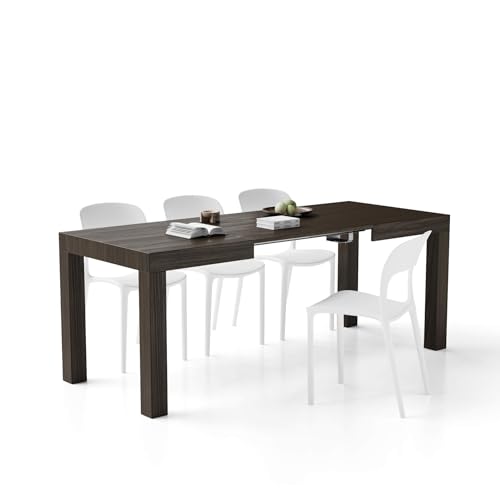 Mobili Fiver, First Extendable Table, 120(200) x80 cm, Dark Walnut, Made In Italy