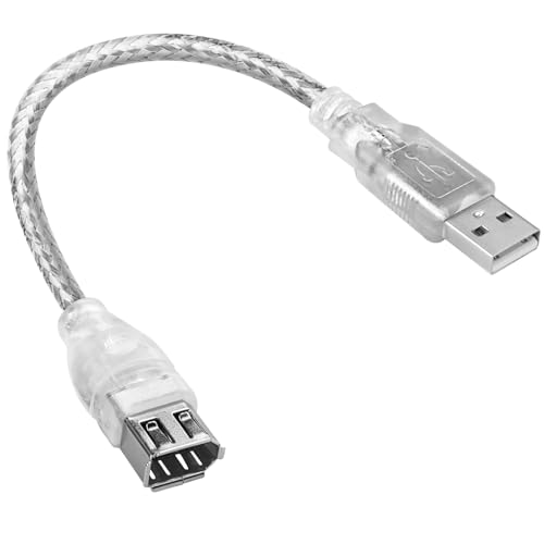 Herfair FireWire IEEE 1394 - Cable USB a cable de 6 pines macho a hembra, adaptador de transferencia de datos, convertidor FireWire 400 DV iLink para portátil a videocámara, cable de cámara DV a