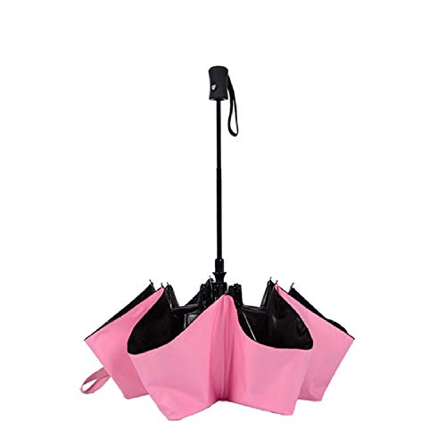 Parapluie femme fashion coating rose pliant résistant au vent et pluie légère