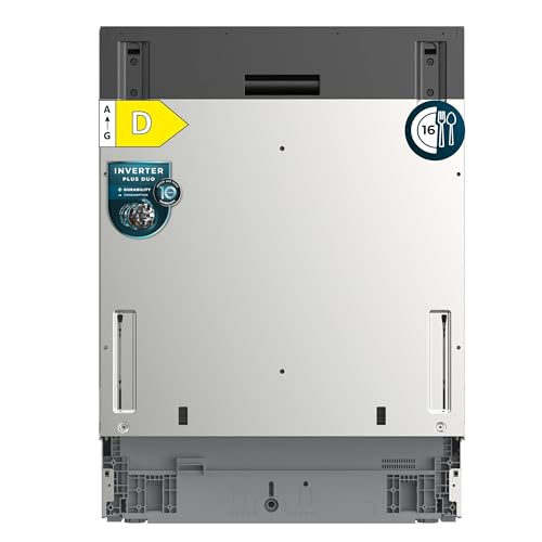 Cecotec Lavavajillas Integrable 60cm 16 Servicios Bolero Aguazero 6260 Full-BI. Motor Inverter Plus Duo, 6 Programas, Cuba Acero Inoxidable, Bandeja Superior Ajustable, Delay Start, Bandeja Cubiertos