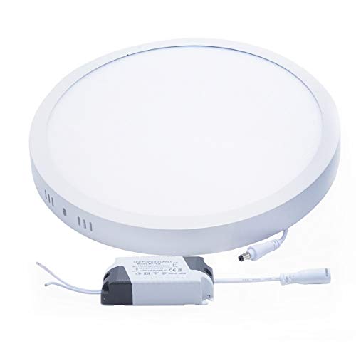 Painel Plafon Led 18w Redondo Sobrepor - Branco Quente Casa Decoração Loja Luminária