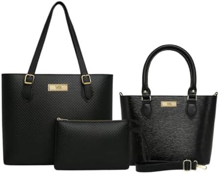 Kit Bolsa Feminina Grande + Baú + Carteira