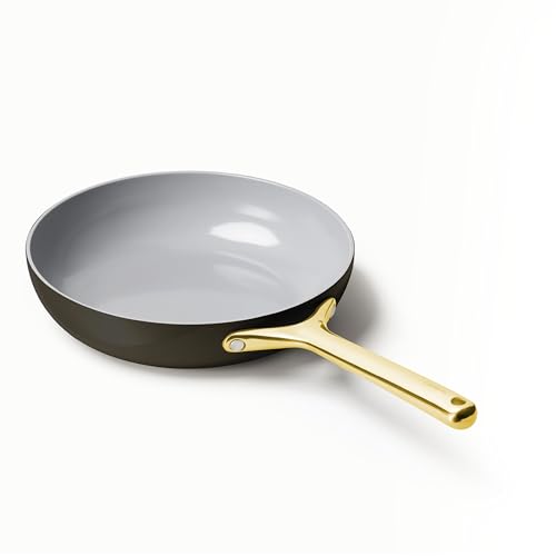 Image of Caraway Nonstick Ceramic Frying Pan (2.7 qt, 10.5 inch) - Non Toxic, PTFE & PFOA Free - Oven Safe & Compatible with All Stovetops (Gas, Electric & Induction) - Black