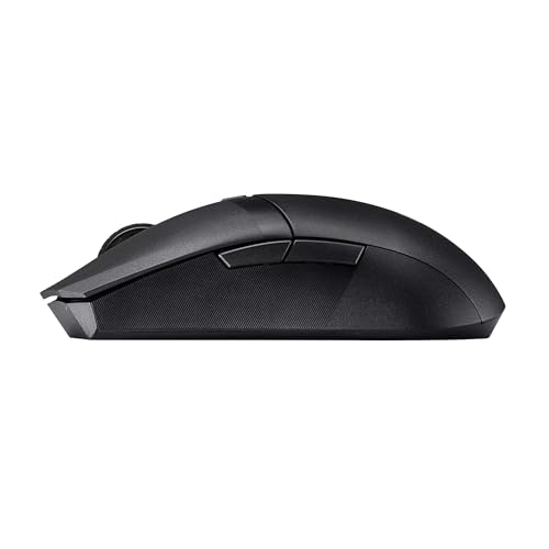 Image of ASUS TUF M4 Wireless Gaming Mouse with Dual Wireless Modes - P306, Ambidextrous Design, 12,000 dpi Sensor, Six programmable Buttons, PBT top Cover Guard, Black Color | Dual Wireless Modes - P306, Ambidextrous Design, 12,000 dpi Sensor, 6 programmable Buttons, PBT top Cover Guard, Black Color