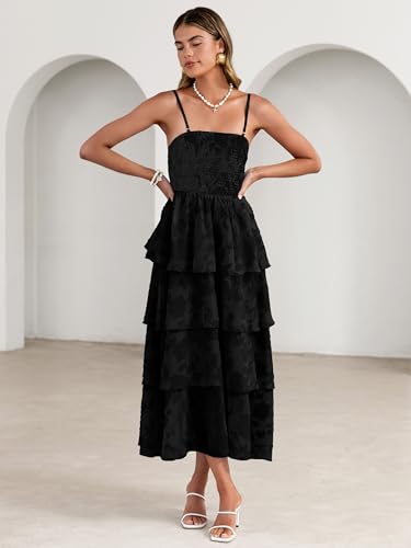 Image of Simplee Womens Summer Strapless Maxi Dress 2026 Boho Floral Off Shoulder Wedding Guest Dresses Tiered Beach Long Sundress