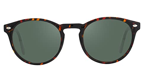 CP148 Round Unisex Sunglasses Size 49/21/145 (Light Havana/Gold) (Havana/Green)2