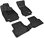 3D MAXpider Audi A6 2012-2018 / Audi S6 2013-2018 Custom Fit All-Weather Car Floor Mats Liners, Kagu Series (1st & 2nd Row, Black)