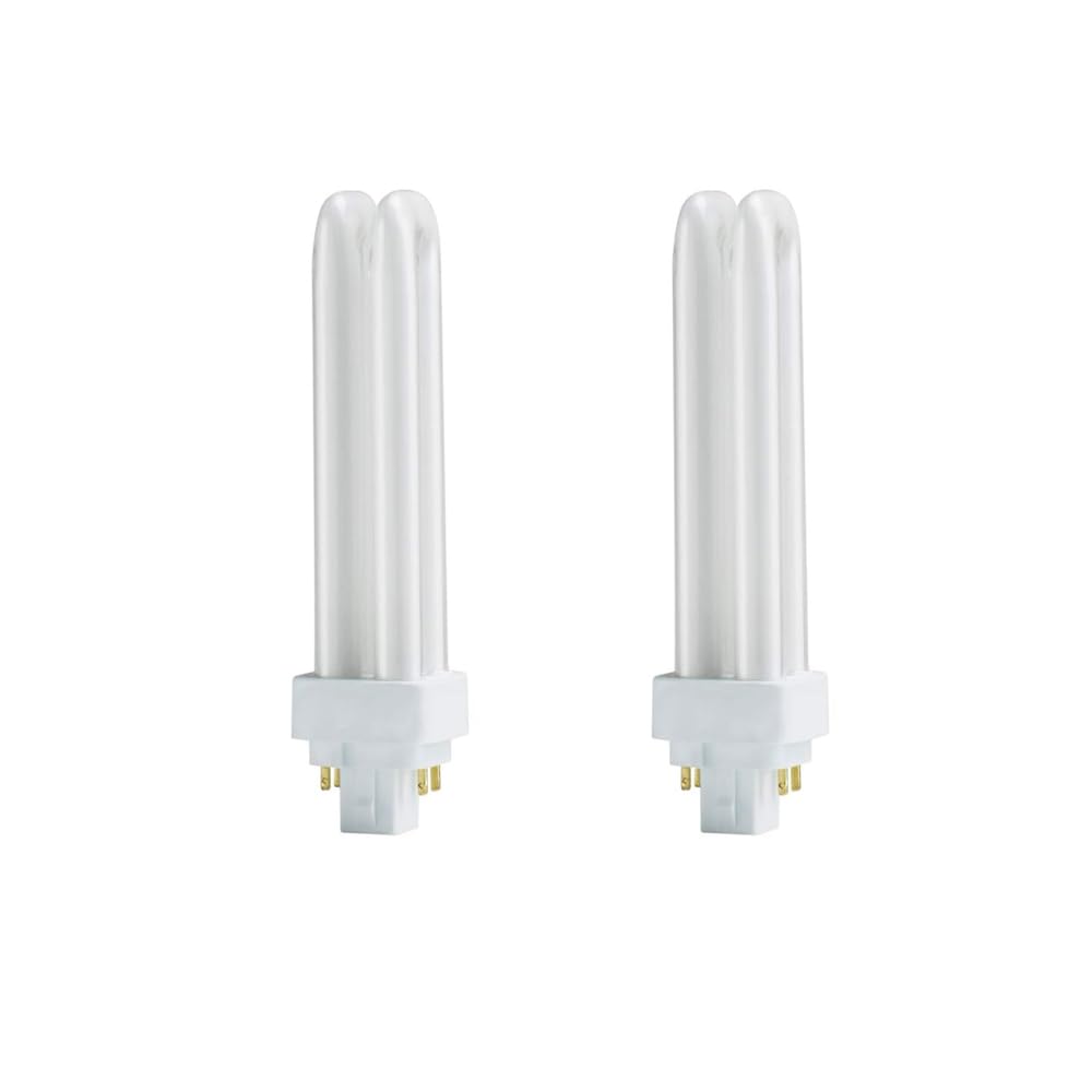 Bynome Daylight White CFL Compact Fluorescent Lamp, Square DD Butterfly Bulb for Bathroom Flush Ceiling Light (G24Q-2 18W 2700K)