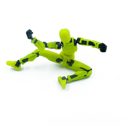 Image of Dummy 13 Action Figure Robot | Fully Articulated 3D Printed Robot Toy | 5.4-inch Collectible Figurine | Matte Finish| Unassembeled (Yellow-Black)