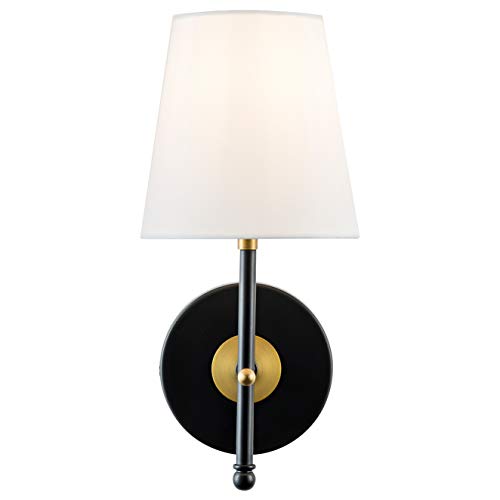 Tamb Wall Sconce With Fabric Shade | Antique Brass Hallway Light Fixture Ll-Sc201-Ab #TOP4