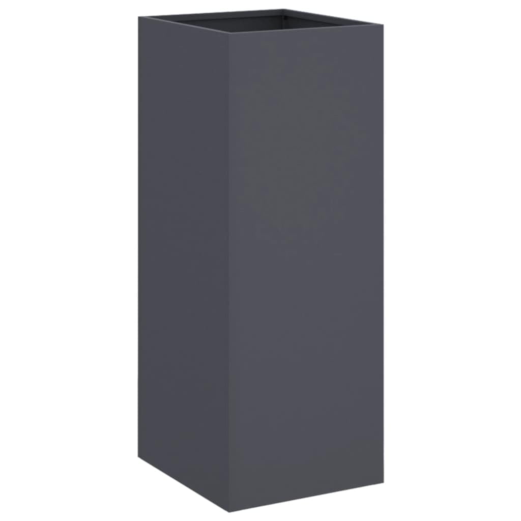 Anthracite Plant Pot pojemnik na doniczkę, 32 x 29 x 75 cm, stalowy ogród, balkonik, zioło, sukulent, kaktus, orchidea, bonsai z przyssawką drenażową, stojak do użytku wewnątrz i na zewnątrz