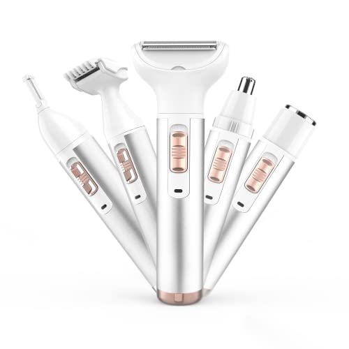レディースシェーバー vioシェーバー 電気シェーバー 女性 2025新型 鼻毛カッター 眉毛シェーバー 多機能 ムダ毛処理 顔 脇 腕 すね毛 ビキニライン 水洗い可能 USB充電式 日本語説明書付き プレゼント シルバー