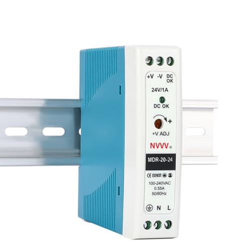 NVVV MDR-20-24 AC to DC DIN-Rail Power Supply 24V 1 Amp 24W 1.5