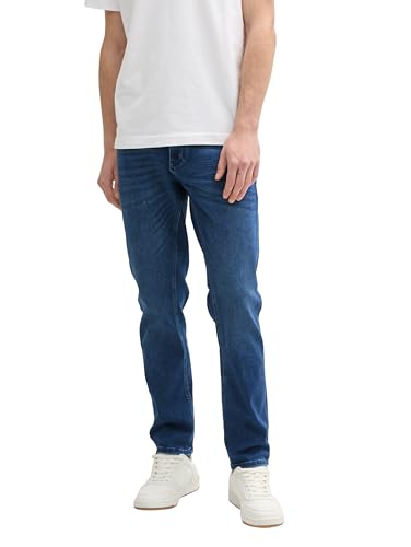 TOM TAILOR 1044972 Vaqueros de Corte Recto cónico, 10119-Used Mid Stone Blue Denim, 32W x 32L para Hombre