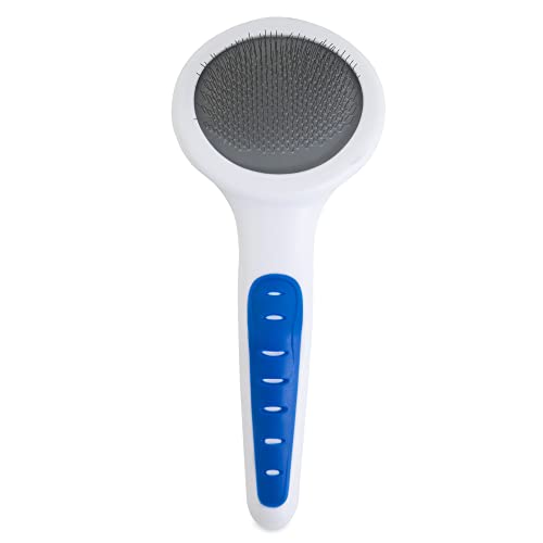 Image of JW Petmate GripSoft Cat Brush, White /Blue, 2 Pack (Ideal for Long & Short Haired Cats, Undercoat Removal)