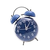 Shntig Reloj Despertador Retro con Doble Campana, silencioso, de 4 Pulgadas, para Personas Que Duermen Mucho, Alarma para Muertos