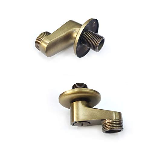 Aolemi 3-3/8 Inch Wall Mount Adapter Clawfoot Tub Bathtub Faucet Adjustable Swing Arms Eccentric Screw Antique Brass 2 Pack #TOP1