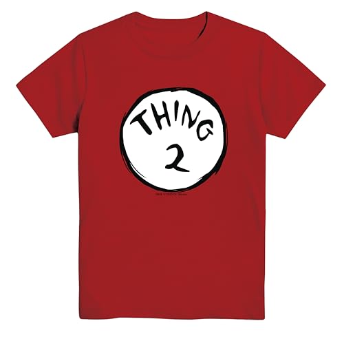 Dr. Seuss Thing 1 2 One Two Cat in The Hat Mens Adult T-Shirt