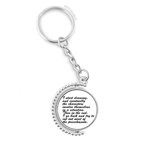 Porte-clés rotatif multicolore DIYthinker avec citation inspirante 1,2x3,5 pouces pour homme femme