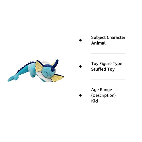 Popoyu Vaporeon Plushies Vaporeon Stuffed Animal Sleeping Vaporeon Plush Toy Collection New 2022 Premium Design Bedroom Home Decor Toy For Gifts (20Inch) #TOP5