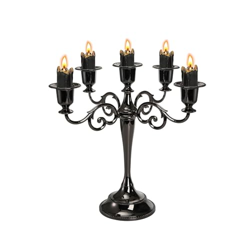 Ya en mundofriki.es: Candelabro Grace Taper – Candelabro Metal Francés 5 Brazos, Candelabros De Aromaterapia Creativos,Candelabro para Cena Luz Las Velas, Adorno Candelabro Vintage Hogar(B)