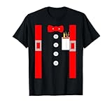 Nerd Costume Shirt Red Suspenders Pocket Protector T-Shirt
