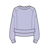 Sweaty Betty Women's After Class Cropped Crewneck Sweatshirt Sweatshirt, Heather Purple, Small