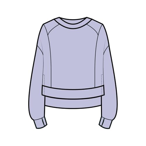 Sweaty Betty Women's After Class Cropped Crewneck Sweatshirt Sweatshirt, Heather Purple, Small