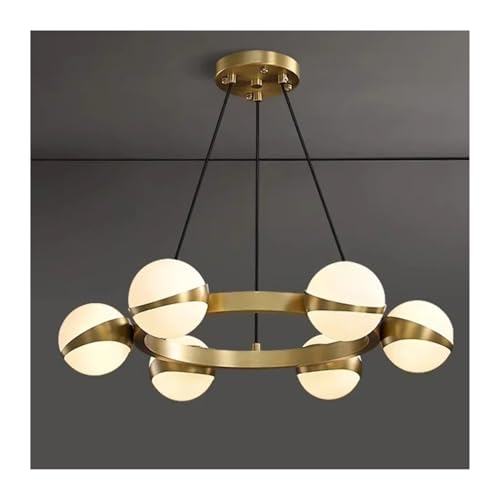 LED Modern Chandelier Lamp, Gold Ceiling, Minimalist Full Copper Magic Bean, Light Luxury,Chandelier