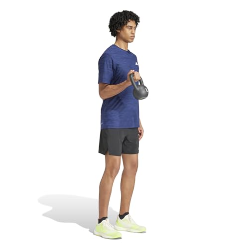 adidas Hombre Train Essentials Stretch Training tee, Dark Blue/Black/White, M