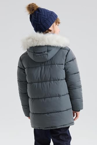 Image of maoo garden Boys Puffer Winter Coats Kids Fake-Down Heavyweight Jacket Waterproof Fur Hooded Parka