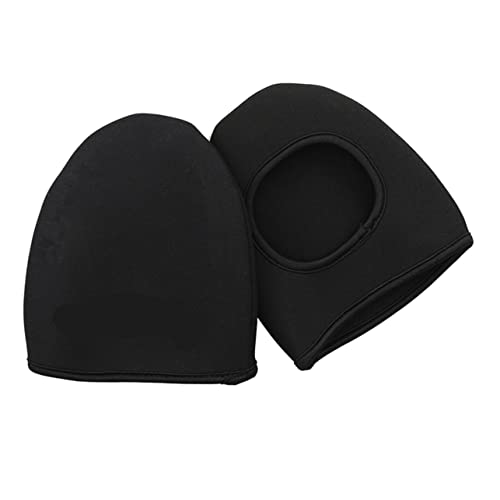 Cubiertas impermeables para zapatillas de ciclismo TEHAUX, 2 unidades, térmicas y cortaviento, para hombre y mujer, talla única (negro) miniatura 5
