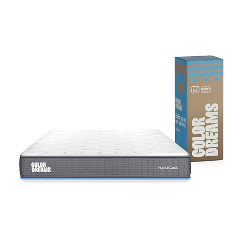 Consejos para Comprar Colchon Sealy Posturepedic más recomendados. 45 COLORDREAMS Colchón Matrimonial Classic Híbrido 18 cm | Pocket Coil + Memory Foam | Firmeza Media | Hipoalergénico y antiácaros | Transpirable | 135x190 cm | Colchones en Caja