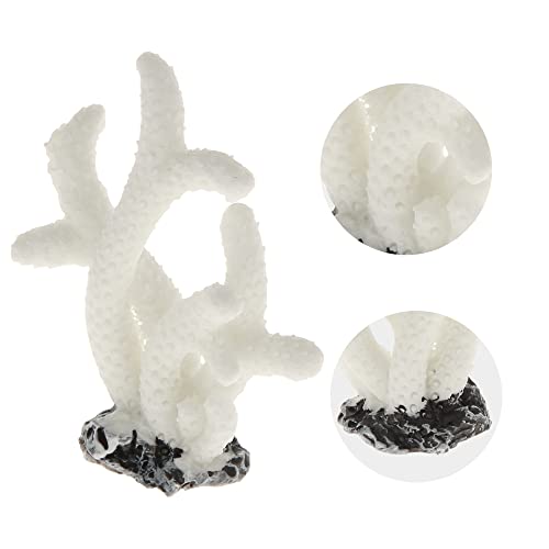 VOCOSTE Coral Reef Decor, Mini Faux Coral Decor for Aquarium Decorations White,1.89"x2.28" - Image 3